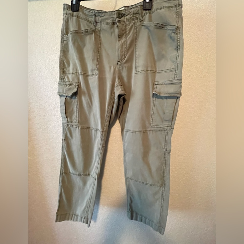 L. L. Bean Favorite Fit Cargo Pants Size 12 Petite Color -light tan